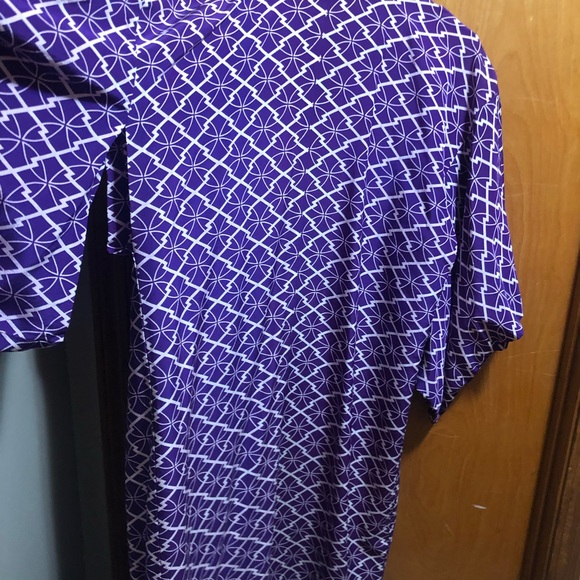 Purple Geometric Patterned Vintage Kimono 👘 - Picture 4 of 9